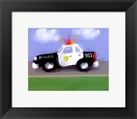 Framed Police Car Print