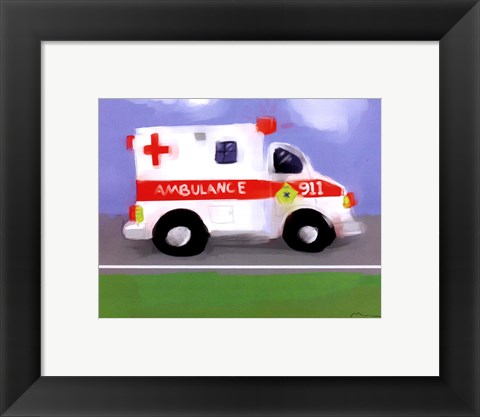 Framed Ambulance Print