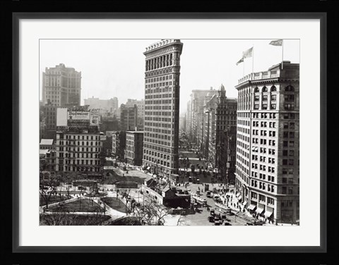Framed Flatiron Building, NYC 1916 Print
