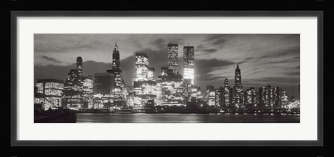 Framed Manhattan Skyline from Brooklyn Print