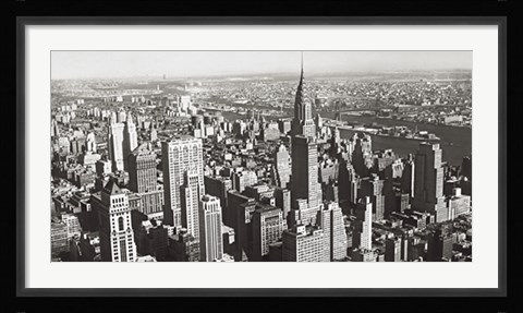 Framed View of Midtown  Manhattan, NYC 1933 Print