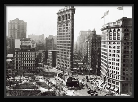 Framed Flatiron Building, NYC 1916 Print