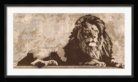 Framed Lion Print