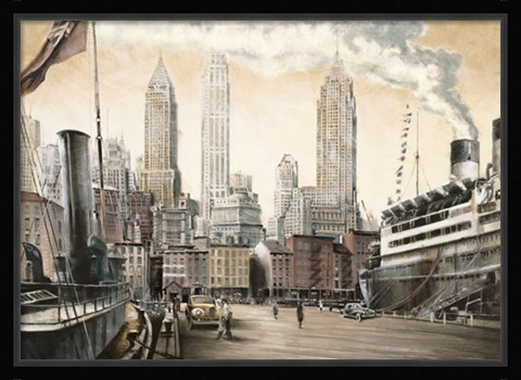 Framed Departure, New York Print