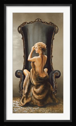 Framed Seated Beauty Print