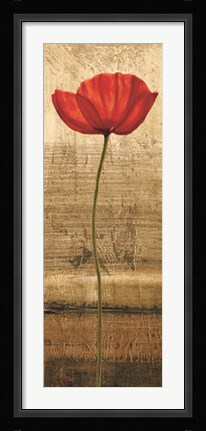 Framed Poppy Panel I Print
