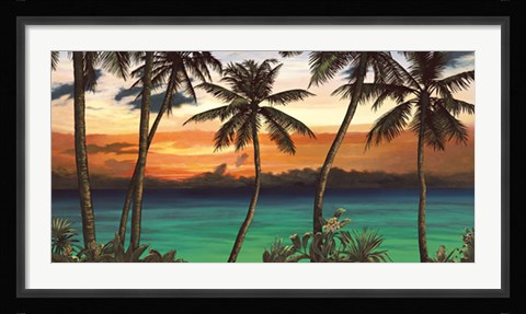Framed Emerald Sunset Print