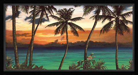 Framed Emerald Sunset Print