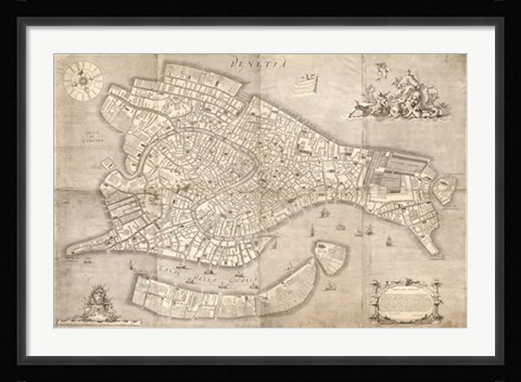 Framed Citt di Venezia, 1729 Print
