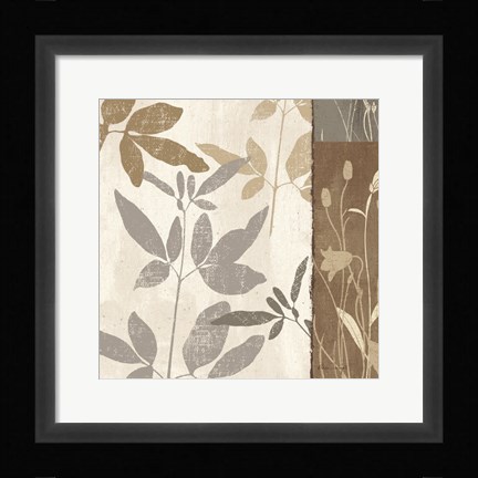 Framed Flowers &amp; Ferns II Print