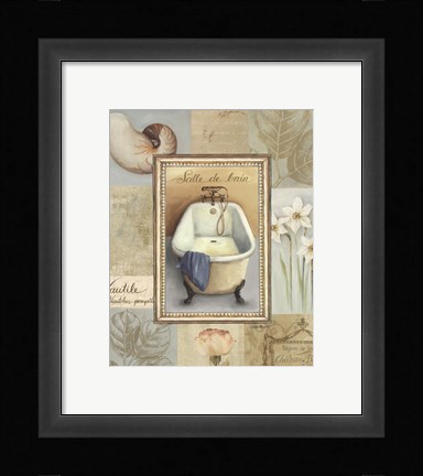 Framed Tranquil Bath II Print