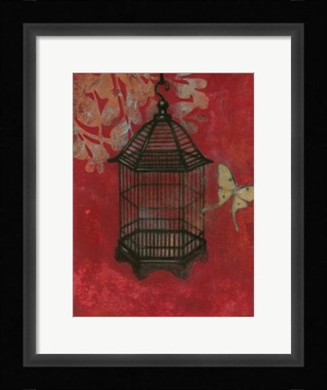 Framed Asian Bird Cage II Print