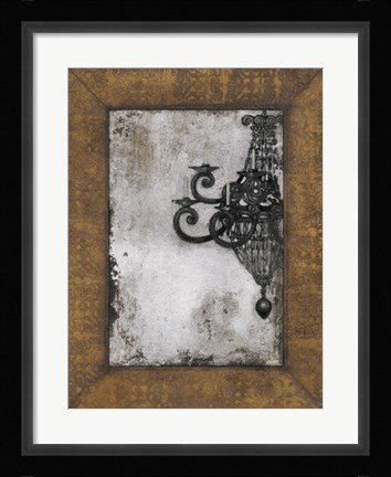 Framed Antique Chandelier II Print