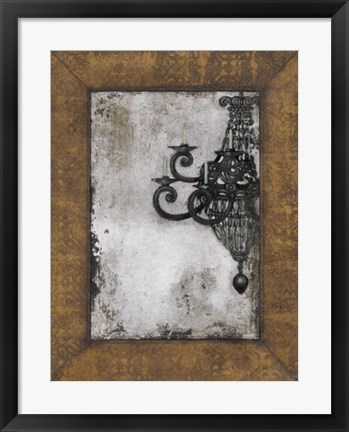Framed Antique Chandelier II Print
