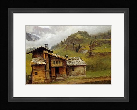 Framed Mountain House Print