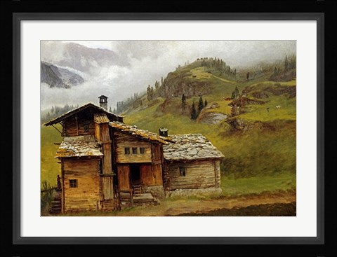 Framed Mountain House Print