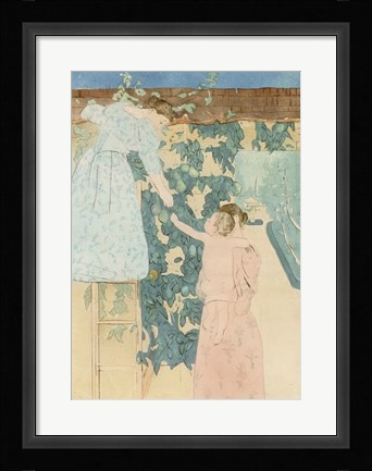 Framed Gathering Fruit Print
