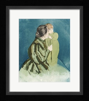 Framed Peasant Mother and Child Print