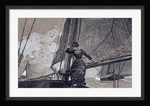 Framed Yachting Girl Print