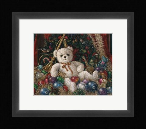 Framed Christmas Bear Print