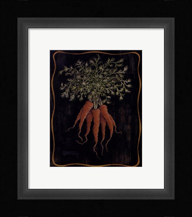 Framed Bouquet Of Carrots Print