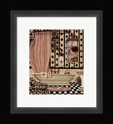 Framed Elegant Bath II Print