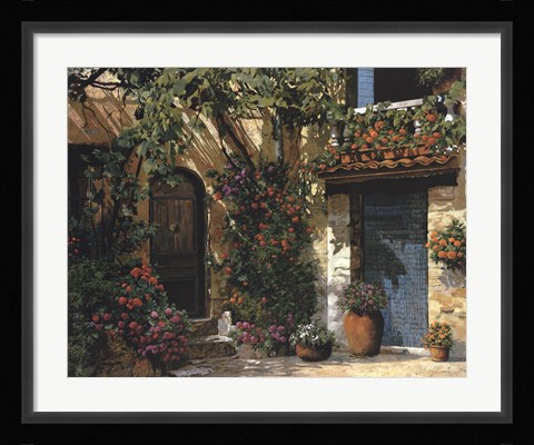 Framed Il Giardino Fiorito Print