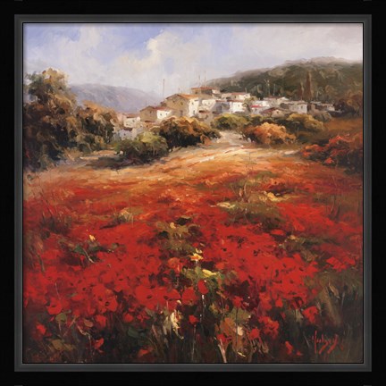 Framed Papavero Villagio Print