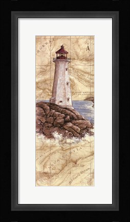 Framed Peggy's Cove Light Print