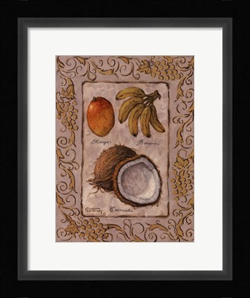Framed Tropical Fruit I Print