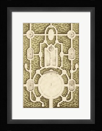 Framed Garden Maze I Print