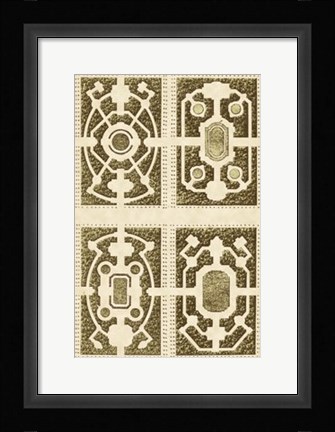 Framed Garden Maze II Print