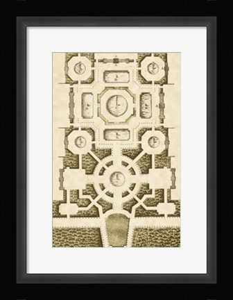 Framed Garden Maze III Print