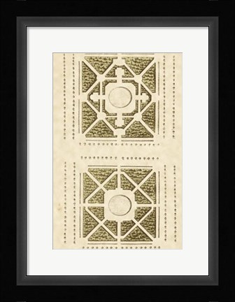 Framed Garden Maze IV Print