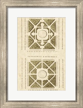 Framed Garden Maze IV Print