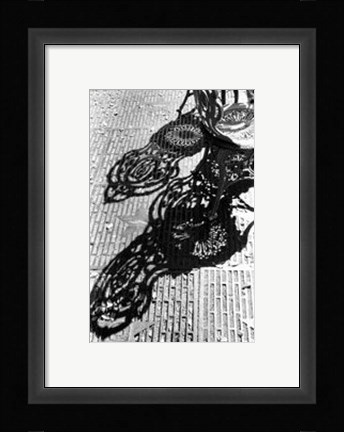 Framed Cafe Shadows I Print