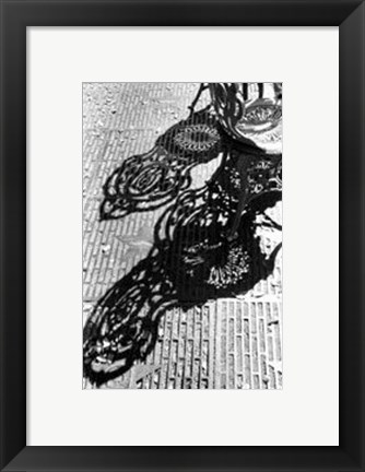 Framed Cafe Shadows I Print
