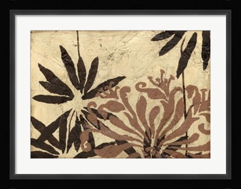 Framed Tawny Floral I Print