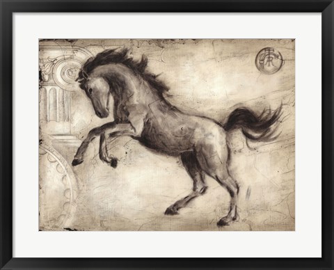 Framed Roman Horse II Print