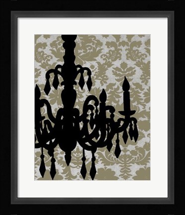 Framed Chandelier Silhouette II Print