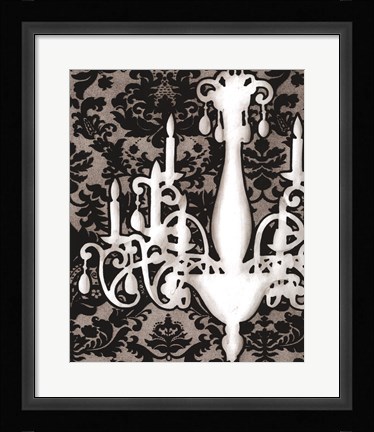 Framed Patterned Chandelier I Print