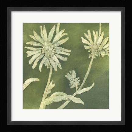 Framed Verdigris Blossoms IV Print