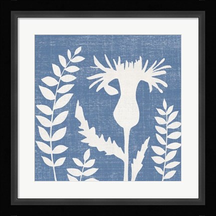 Framed Blue Linen III Print