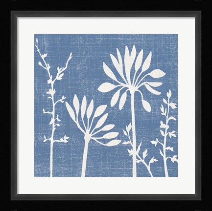 Framed Blue Linen IV Print