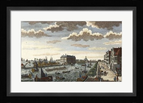 Framed Amsterdam Harbor &amp; Dock-yard Print