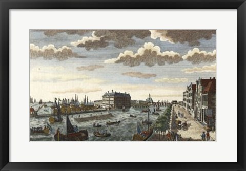 Framed Amsterdam Harbor &amp; Dock-yard Print