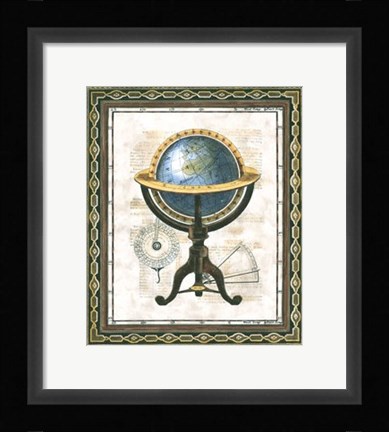 Framed Traditional Globe I Print
