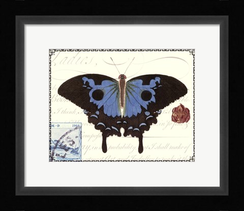 Framed Butterfly Prose III Print