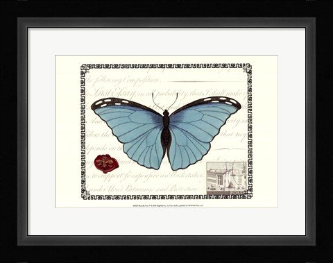 Framed Butterfly Prose IV Print