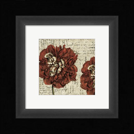 Framed Vintage Composition I Print